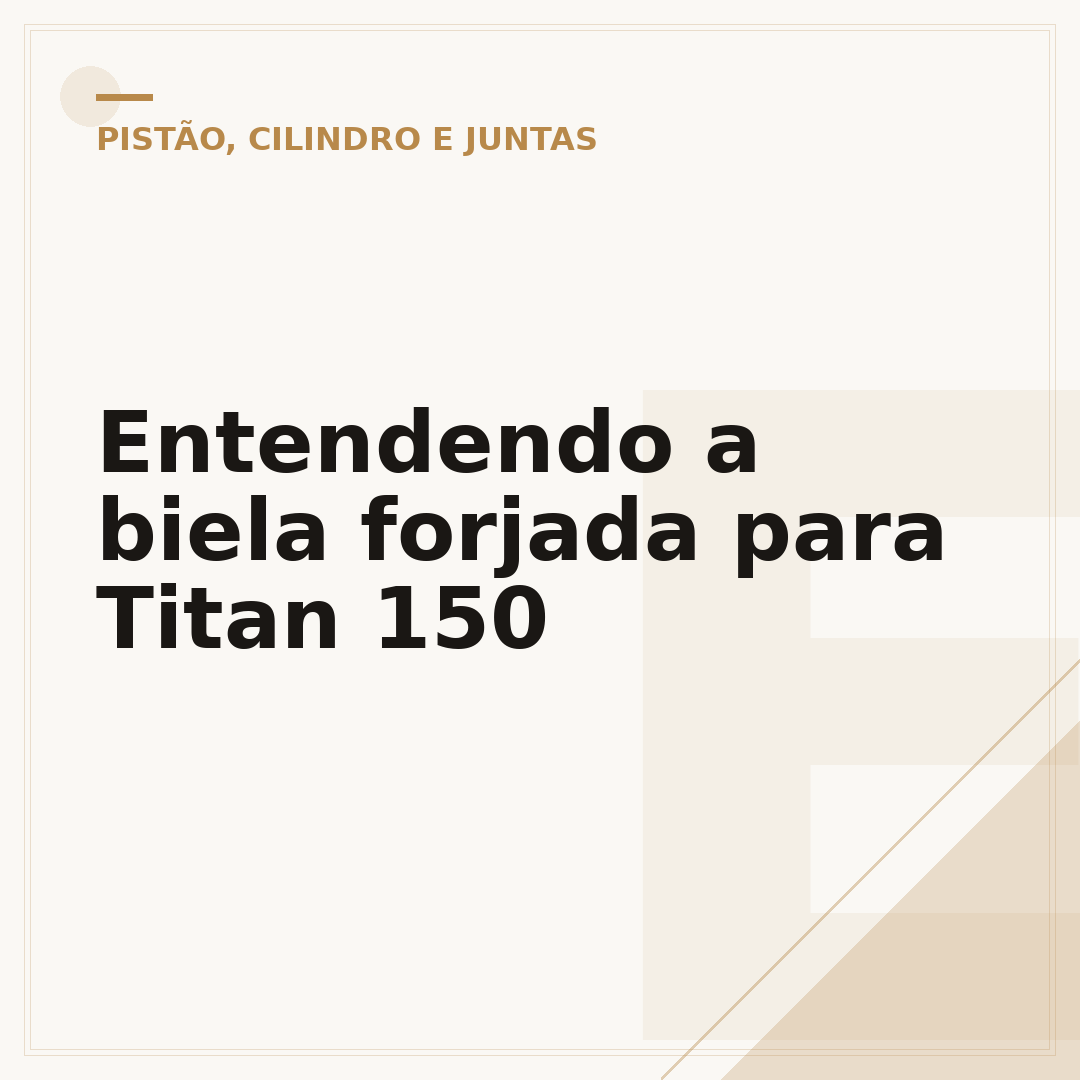 Entendendo a biela forjada para Titan 150