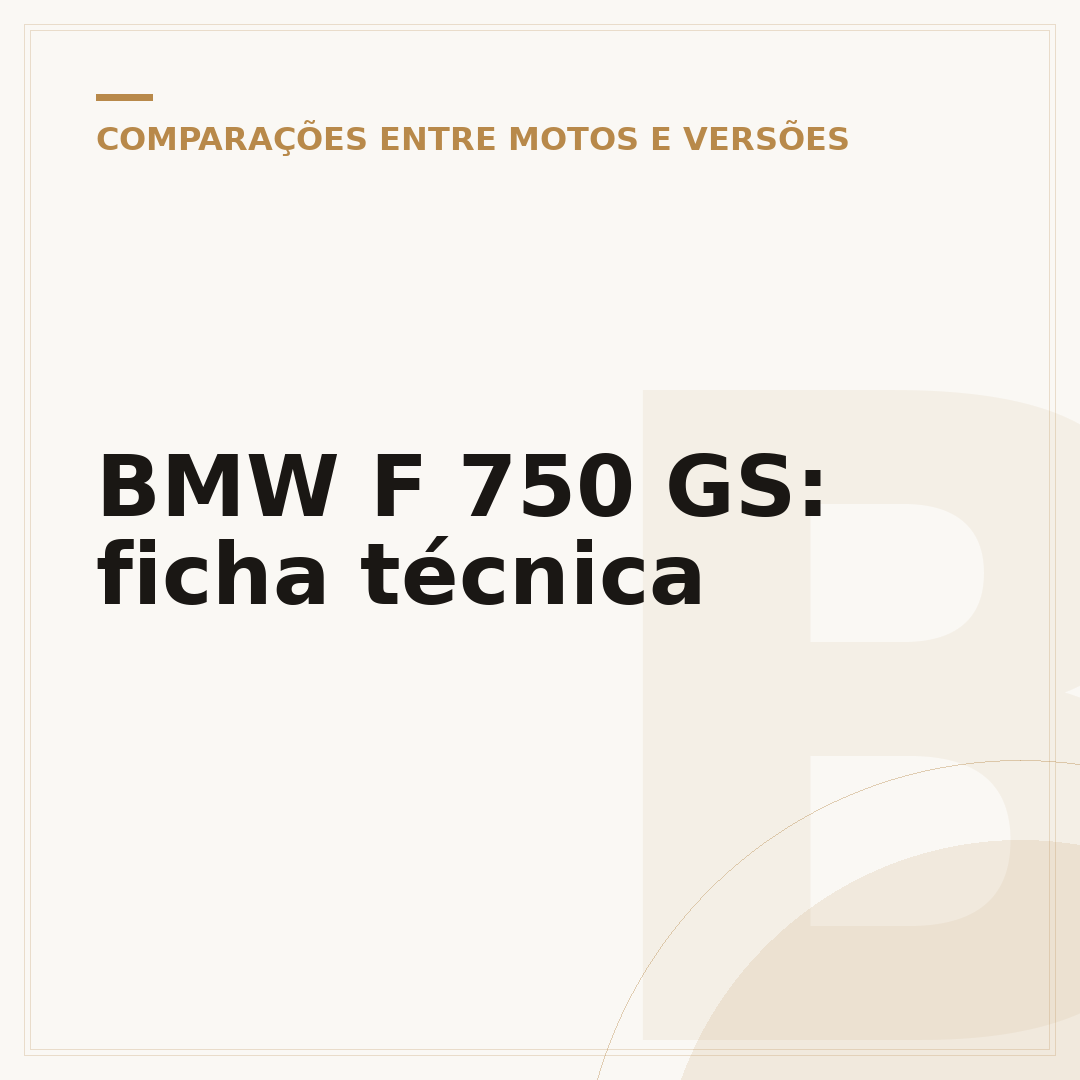 BMW F 750 GS: ficha técnica