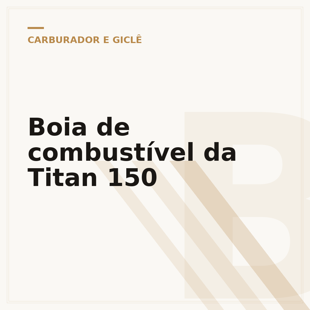 Boia de combustível da Titan 150