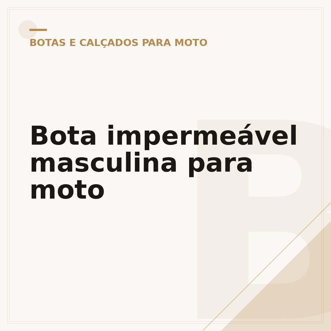Bota impermeável masculina para moto