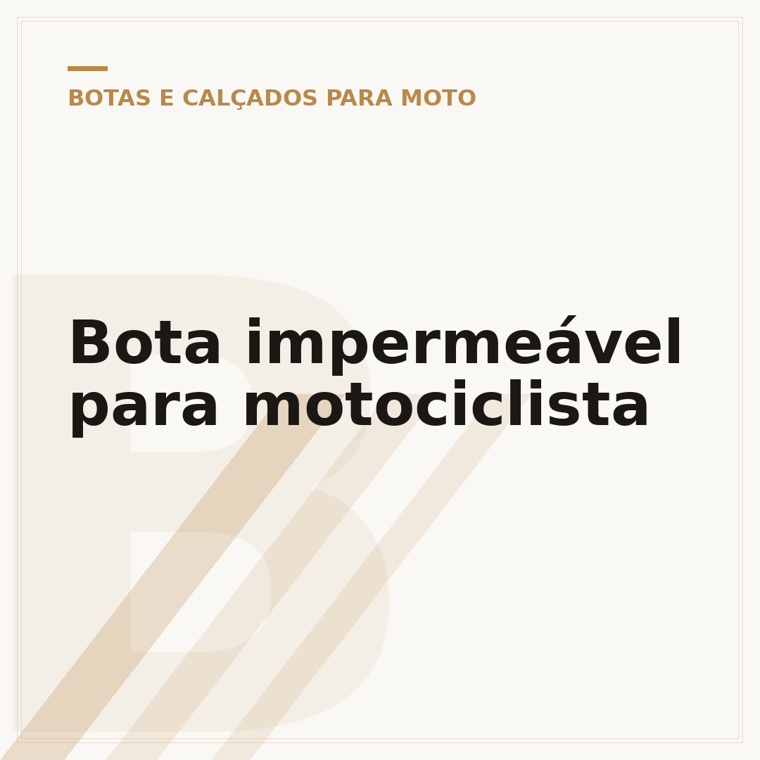 Bota impermeável para motociclista