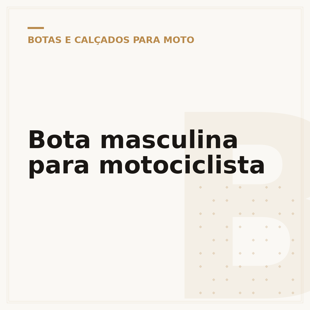 Bota masculina para motociclista