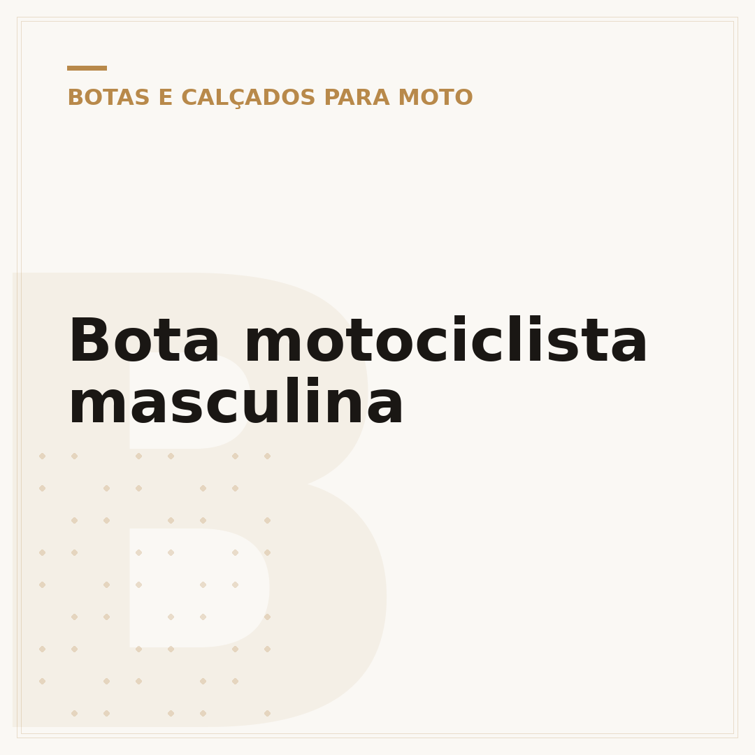 Bota motociclista masculina