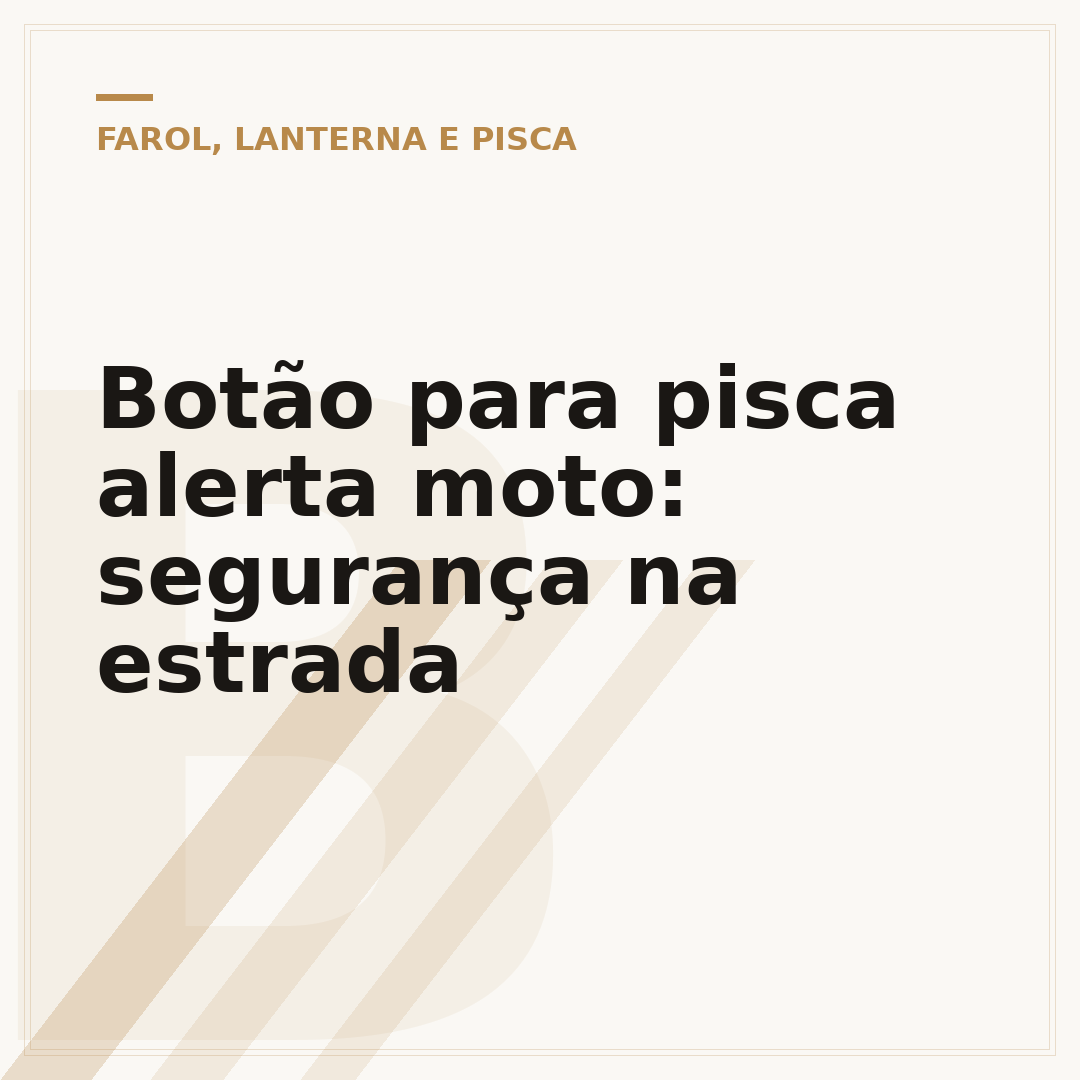 Botão para pisca alerta moto: segurança na estrada
