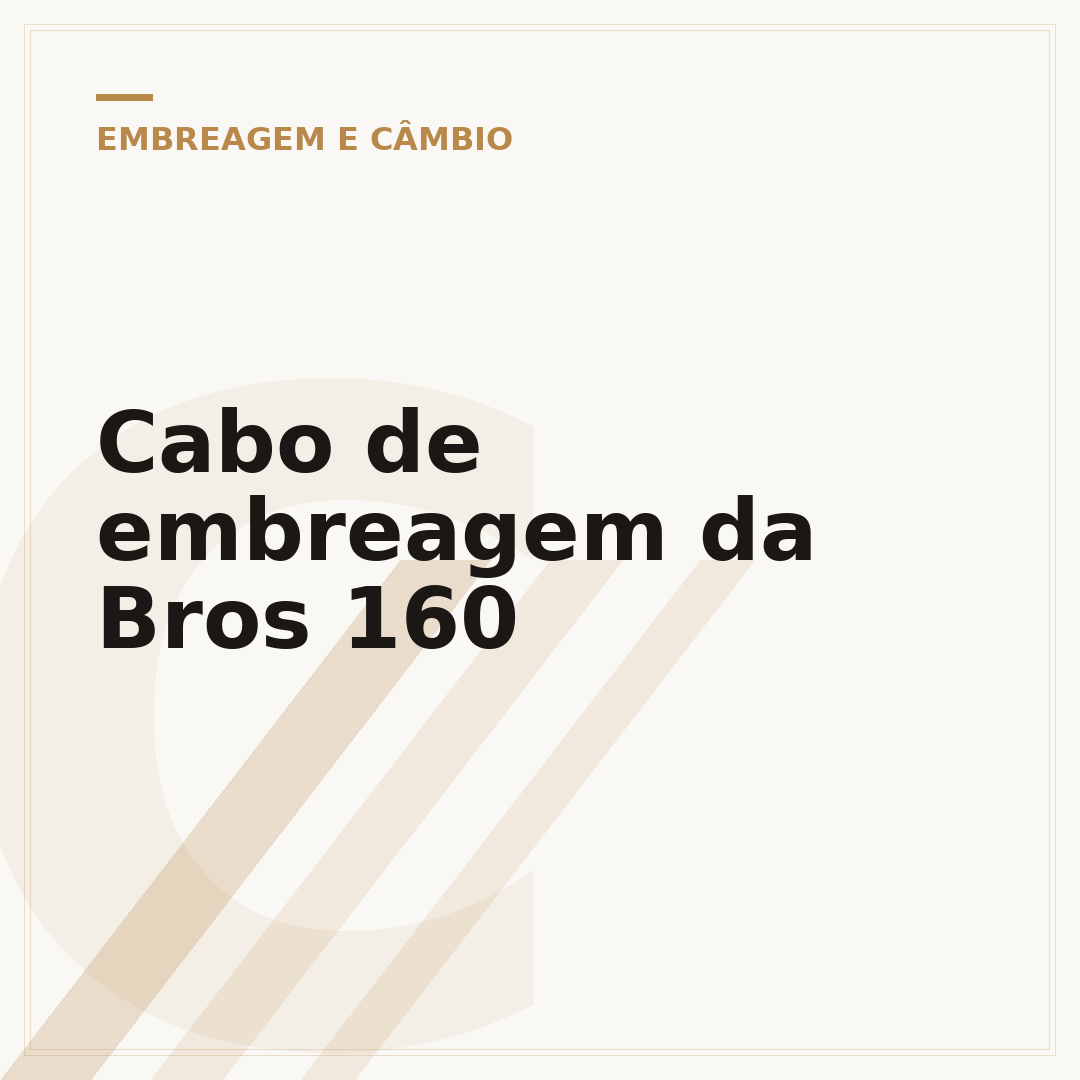 Cabo de embreagem da Bros 160