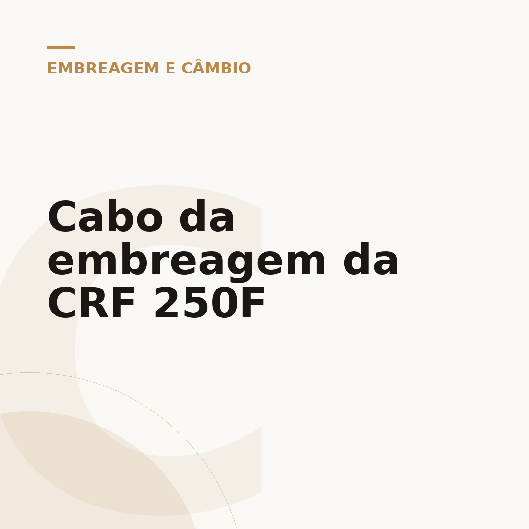 Cabo da embreagem da CRF 250F
