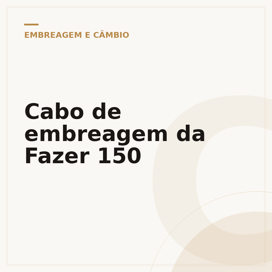 Cabo de embreagem da Fazer 150