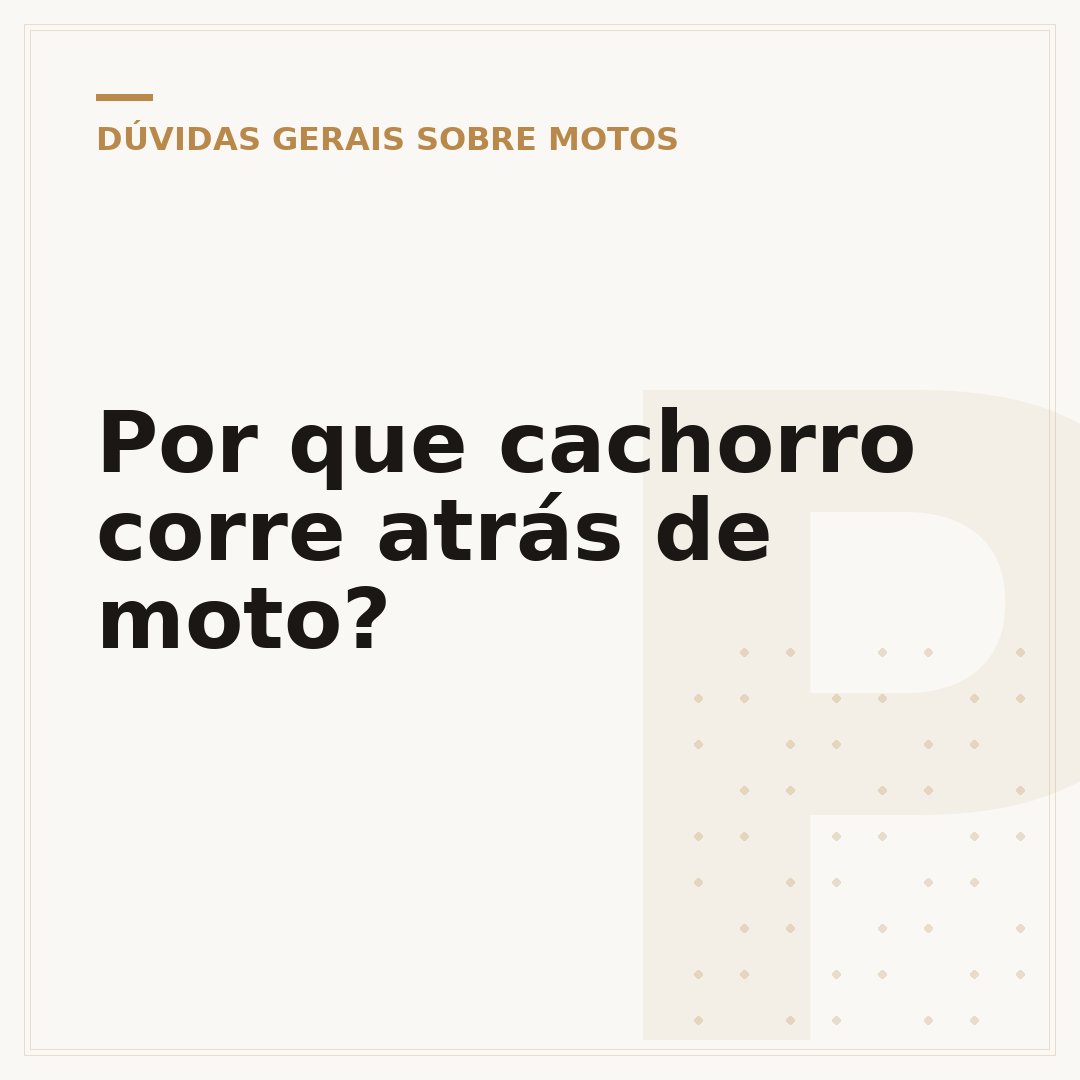 Por que cachorro corre atrás de moto?