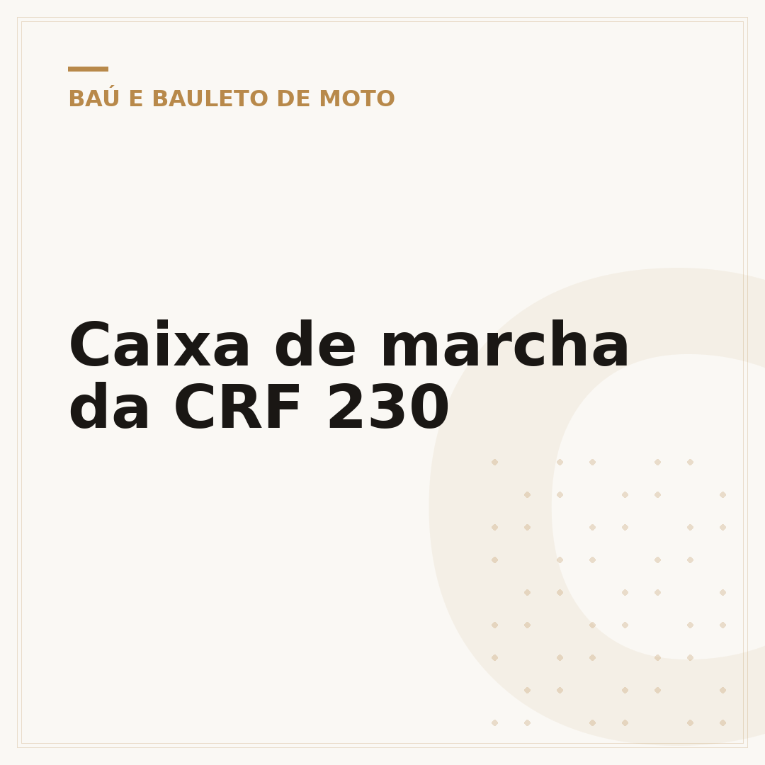 Caixa de marcha da CRF 230