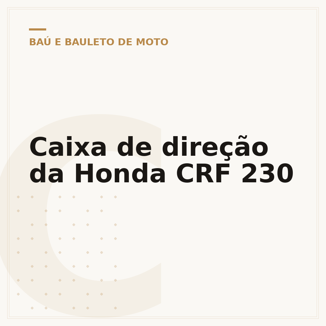 Caixa de direção da Honda CRF 230