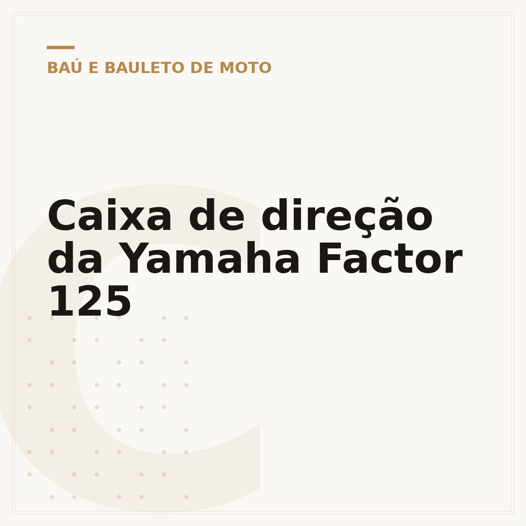 Caixa de direção da Yamaha Factor 125