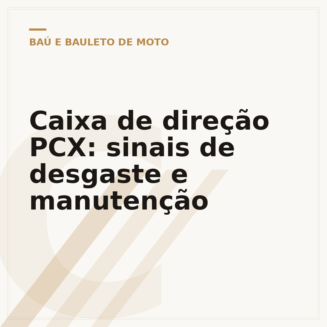 Caixa de direção PCX: sinais de desgaste e manutenção