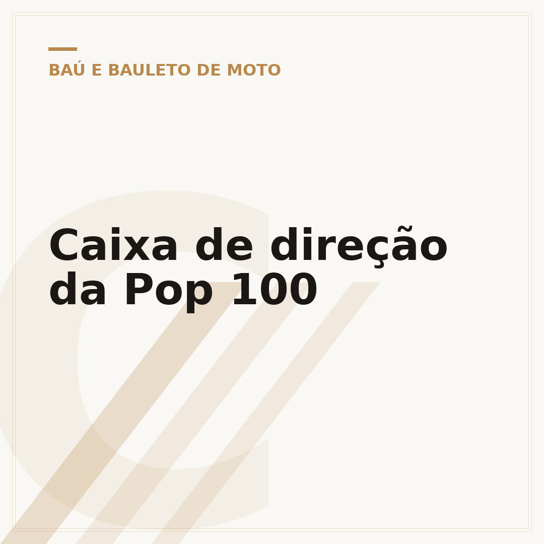 Caixa de direção da Pop 100