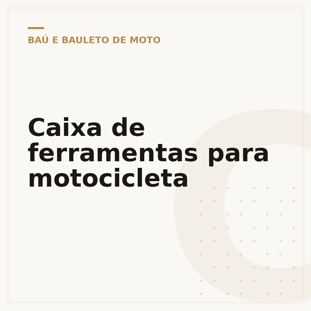 Caixa de ferramentas para motocicleta