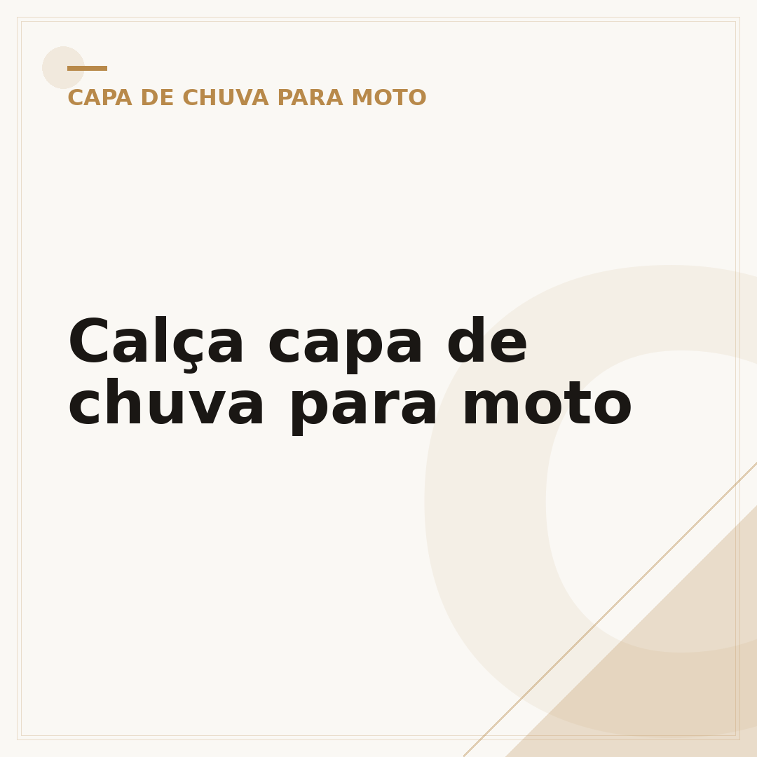 Calça capa de chuva para moto