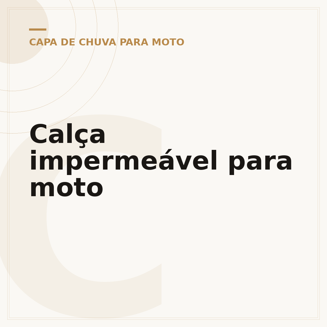 Calça impermeável para moto