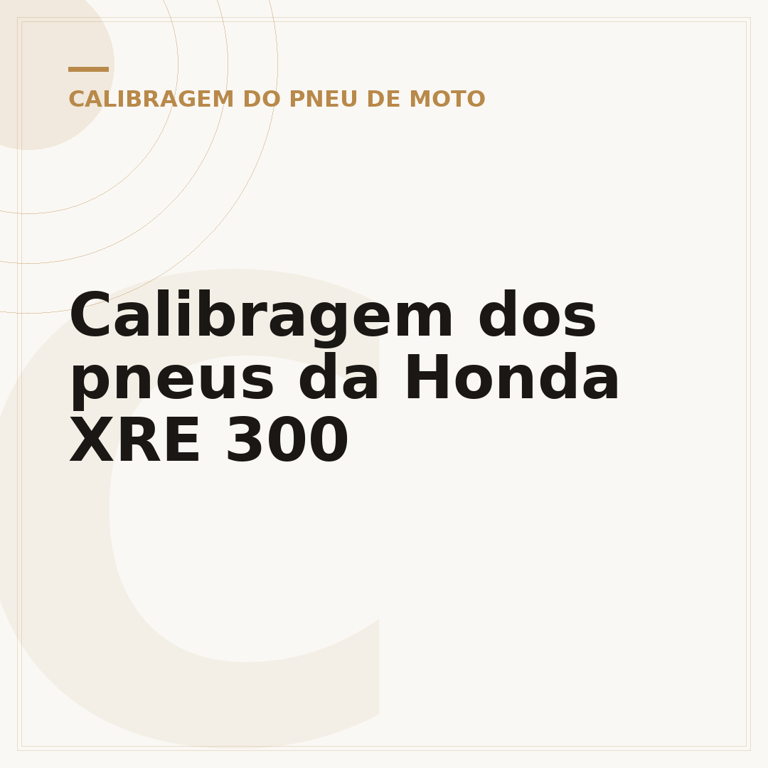 Calibragem dos pneus da Honda XRE 300