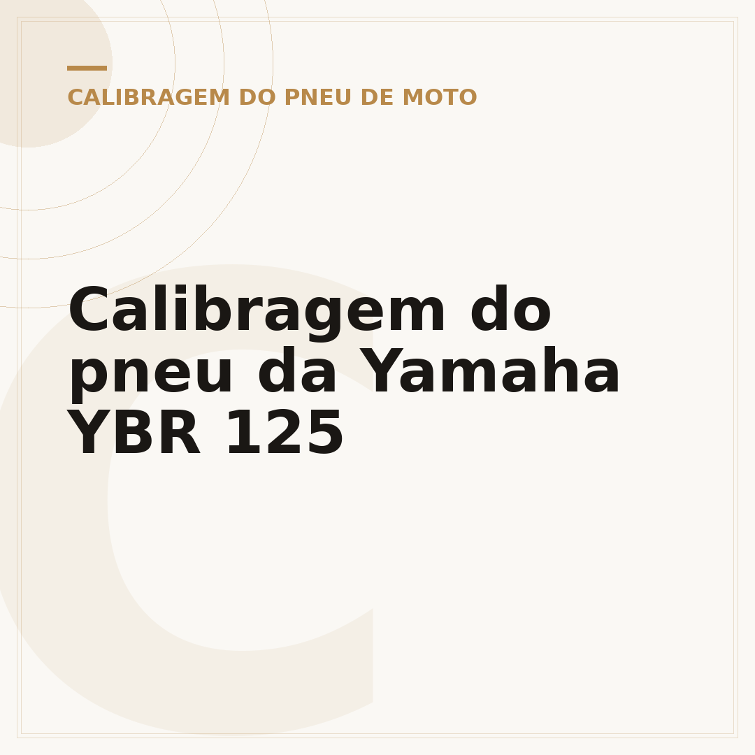 Calibragem do pneu da Yamaha YBR 125