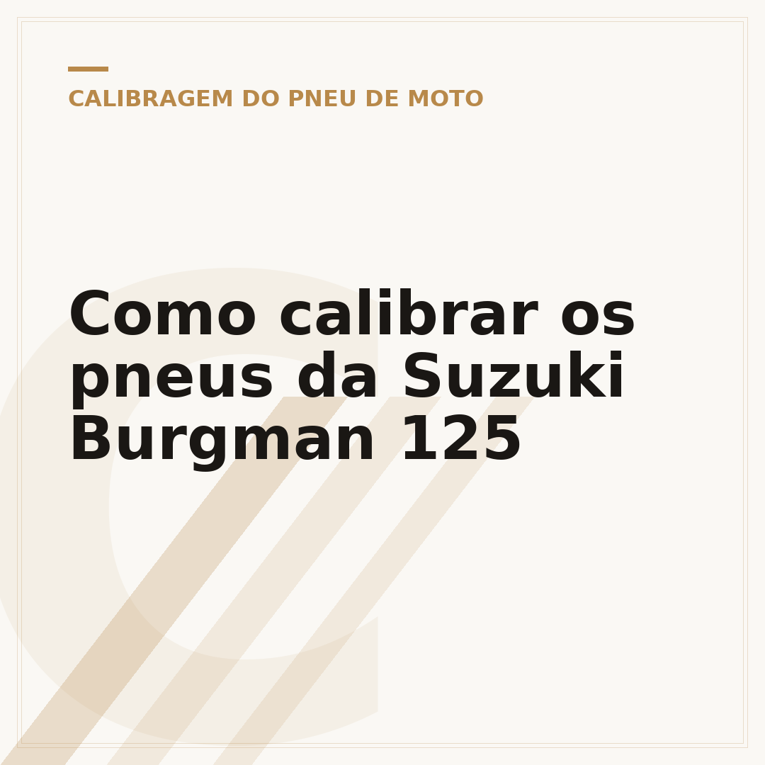Como calibrar os pneus da Suzuki Burgman 125