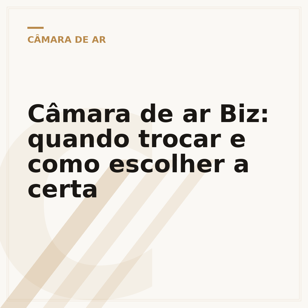 Câmara de ar Biz: quando trocar e como escolher a certa