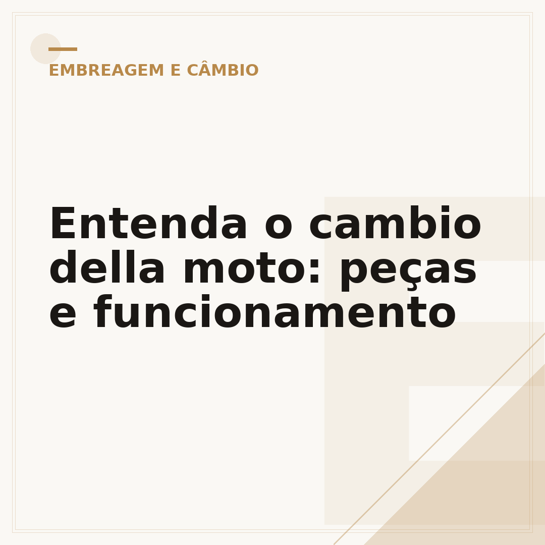 Entenda o cambio della moto: peças e funcionamento