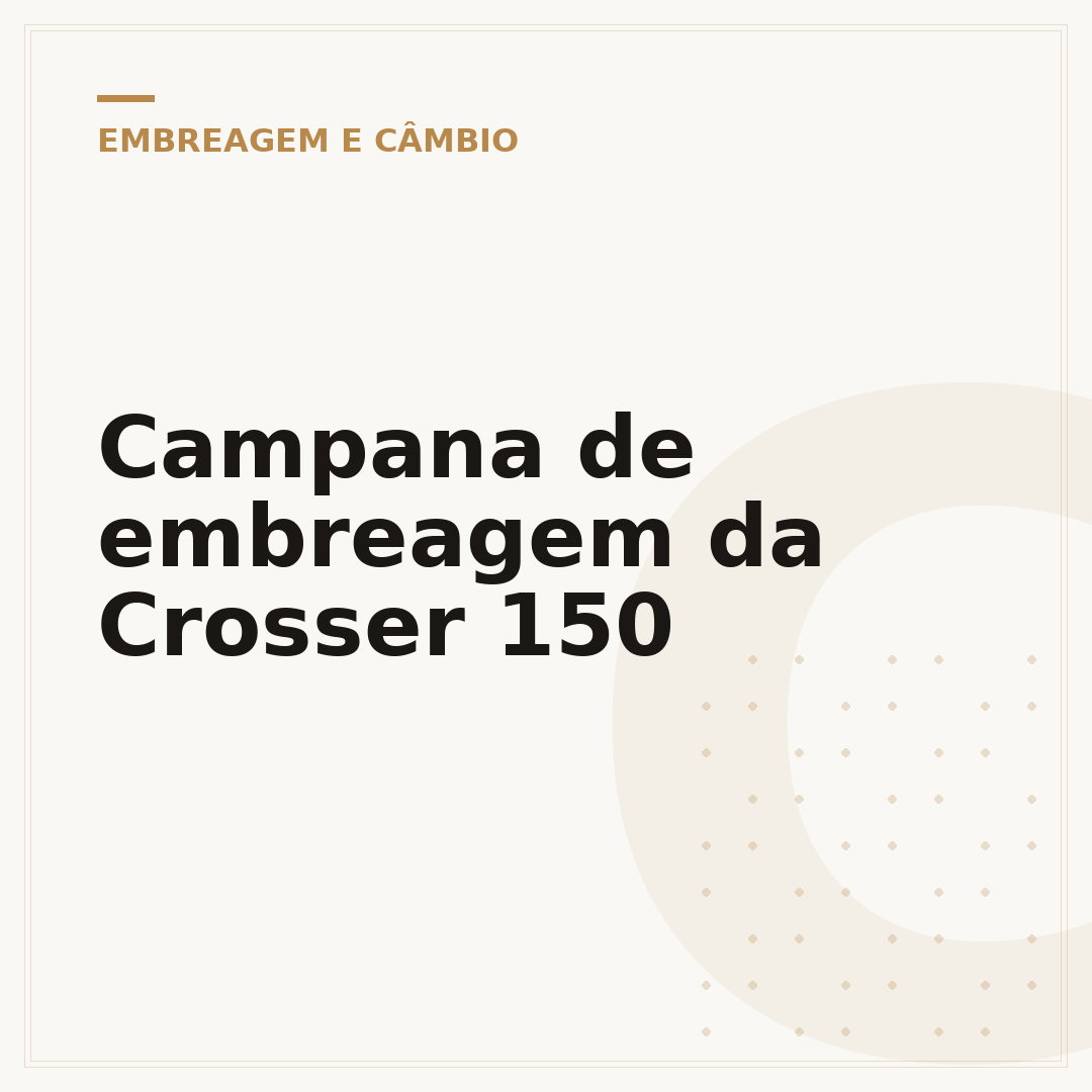Campana de embreagem da Crosser 150