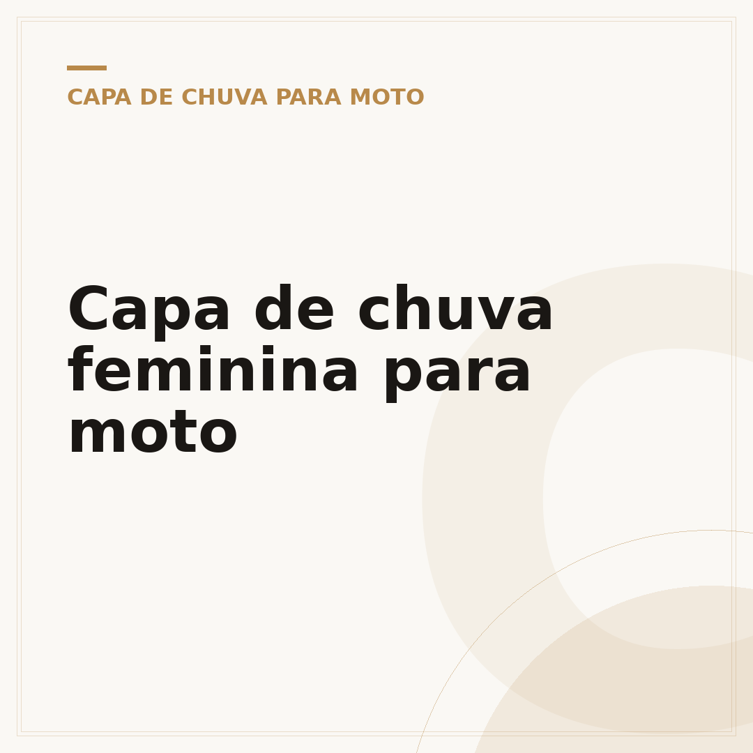 Capa de chuva feminina para moto
