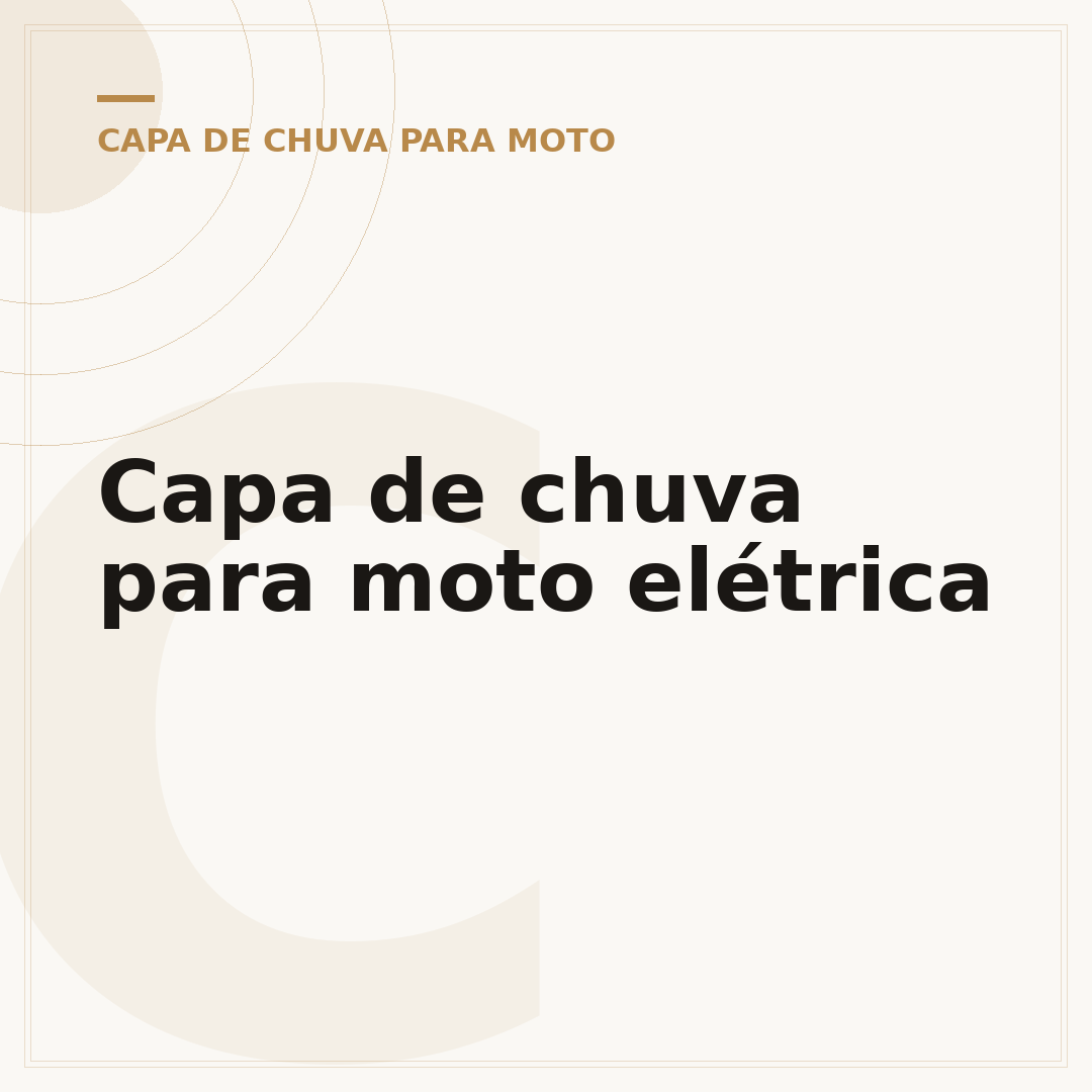 Capa de chuva para moto elétrica