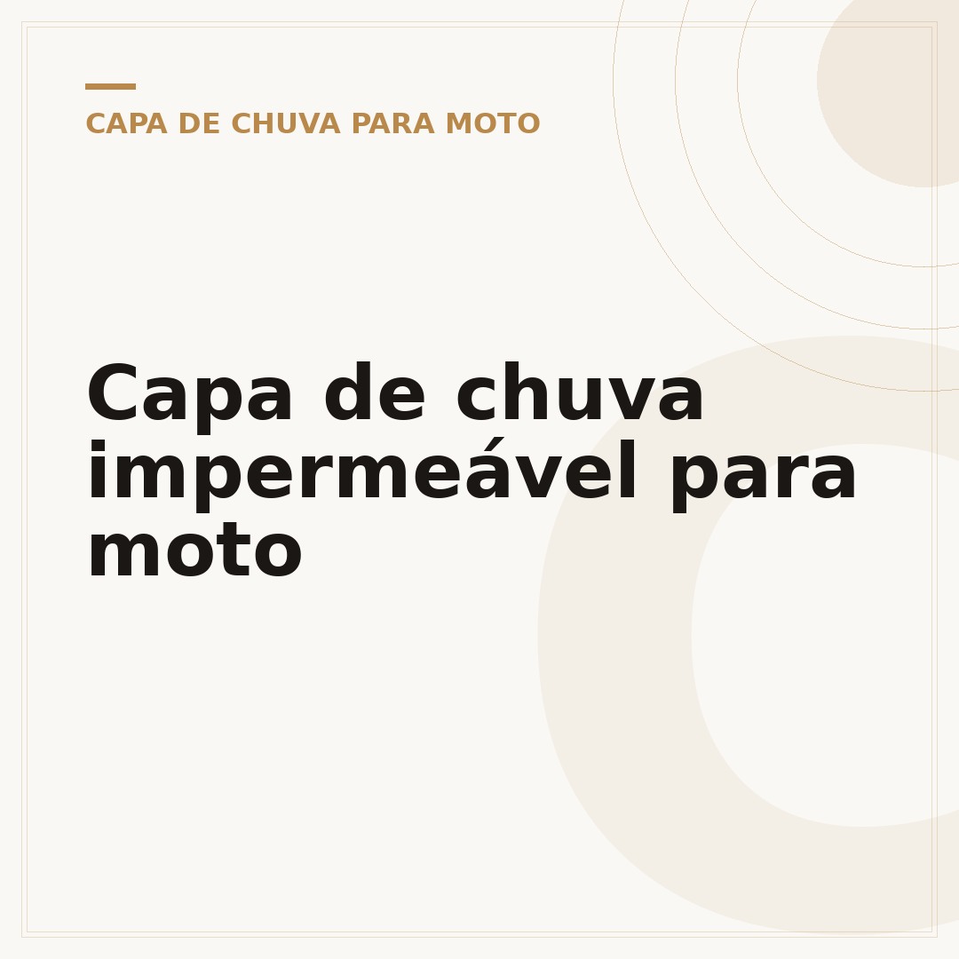 Capa de chuva impermeável para moto