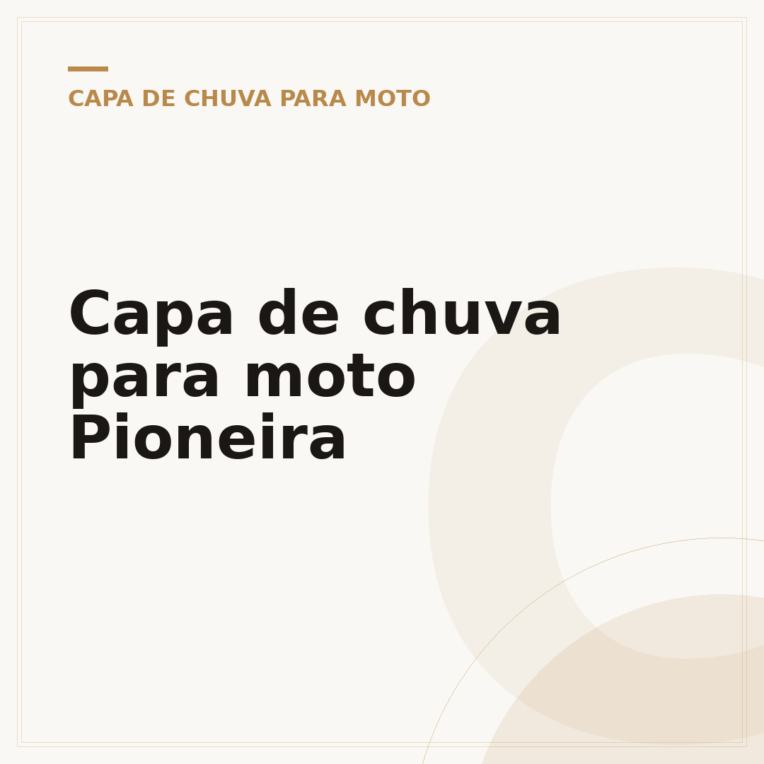 Capa de chuva para moto Pioneira