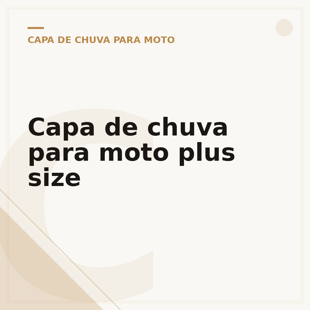 Capa de chuva para moto plus size
