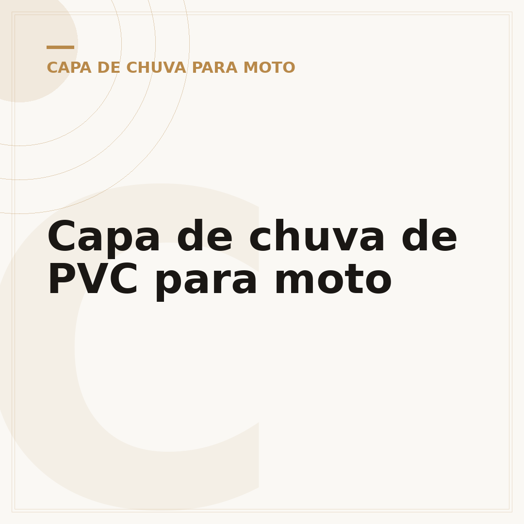 Capa de chuva de PVC para moto