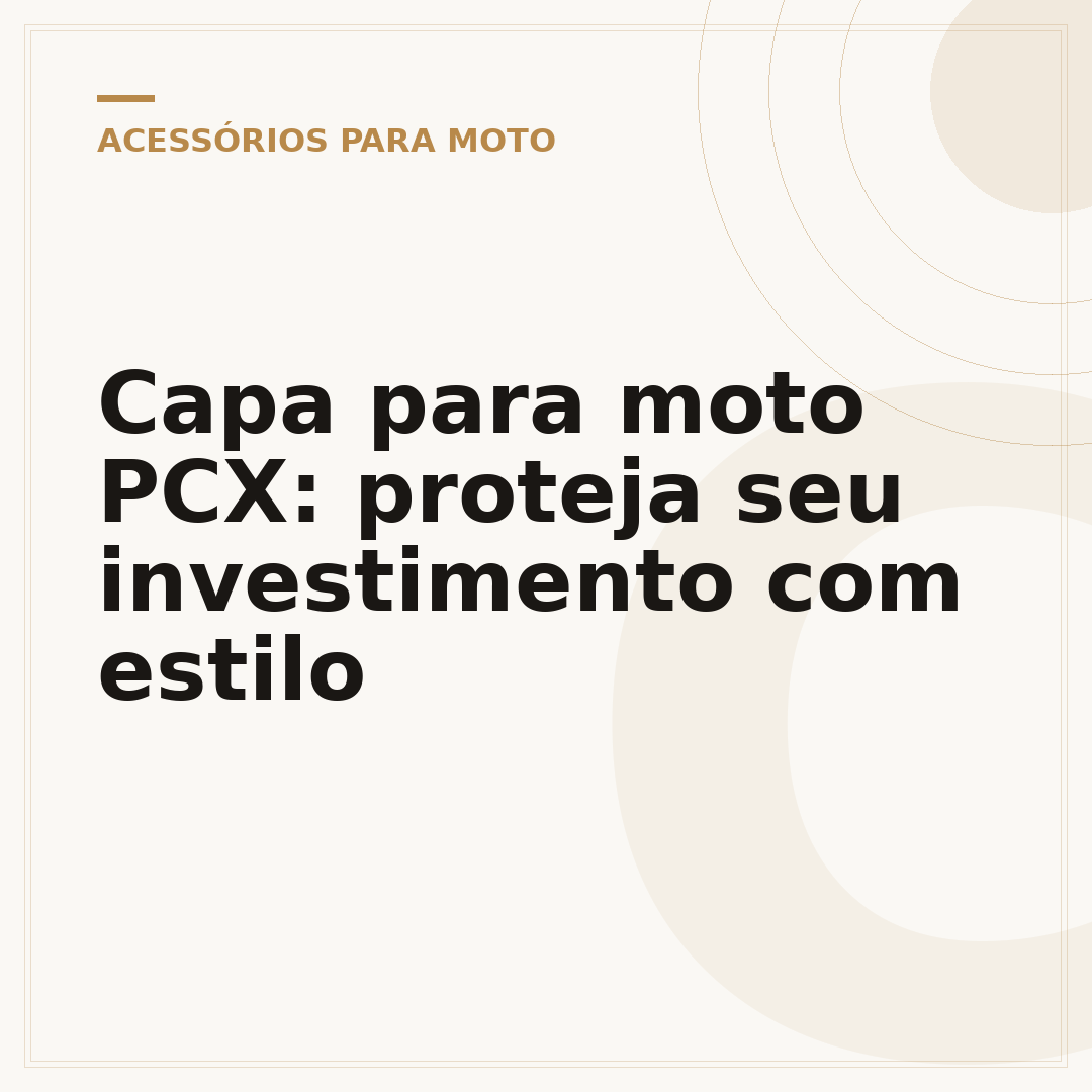 Capa para moto PCX: proteja seu investimento com estilo