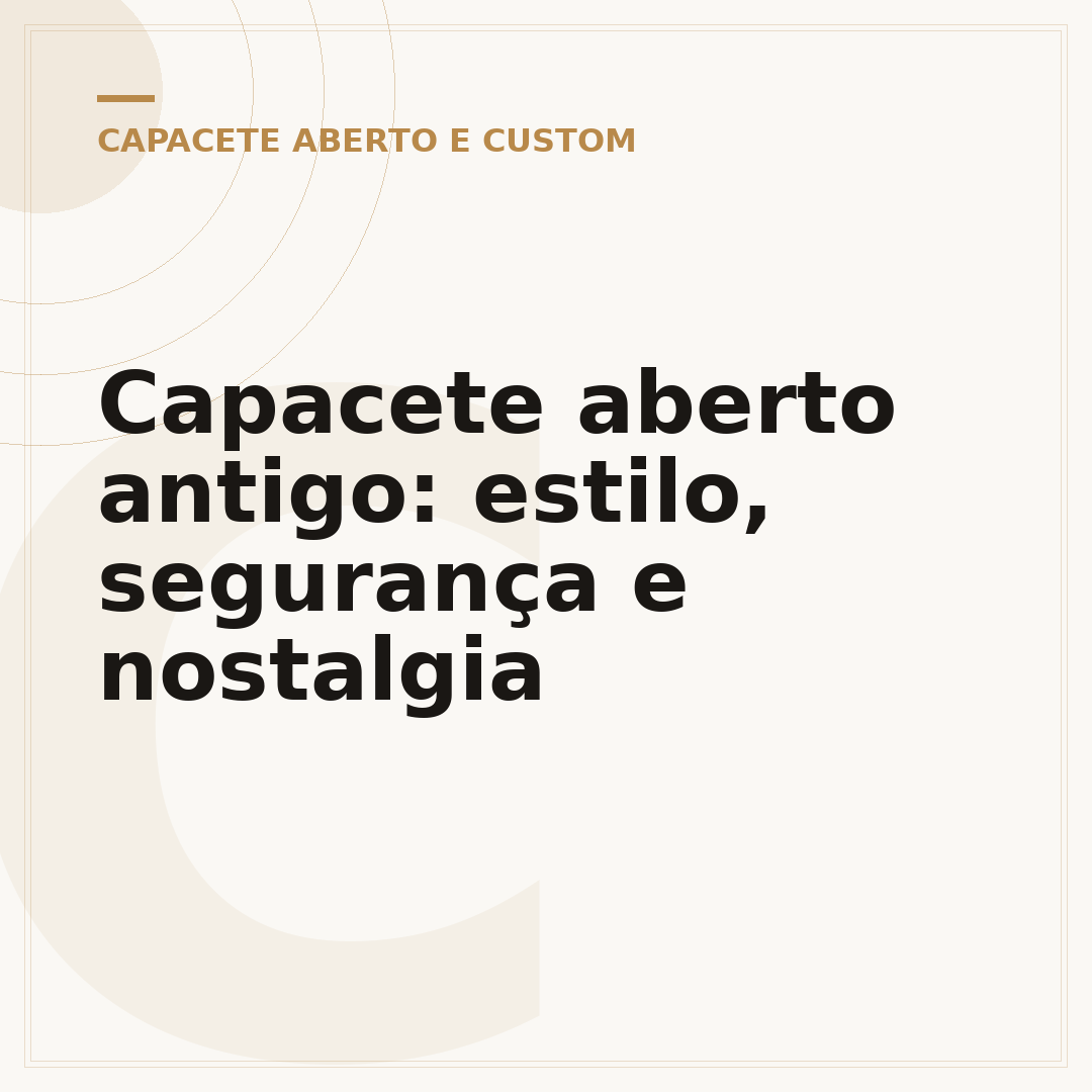 Capacete aberto antigo: estilo, segurança e nostalgia