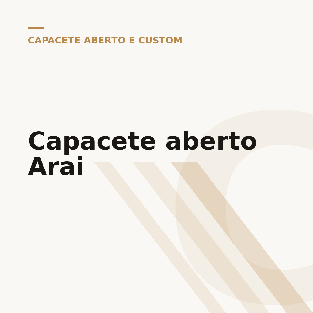 Capacete aberto Arai