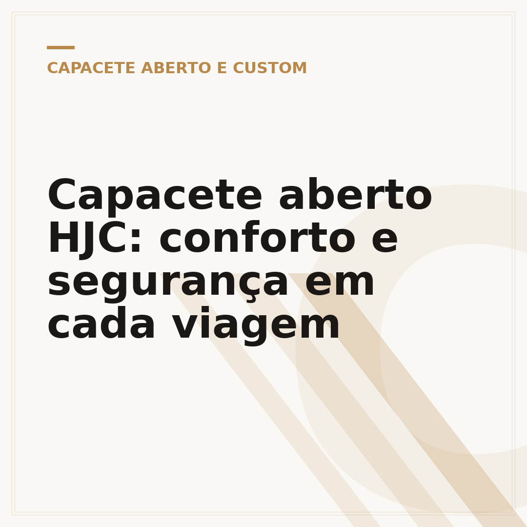 Capacete aberto HJC: conforto e segurança em cada viagem