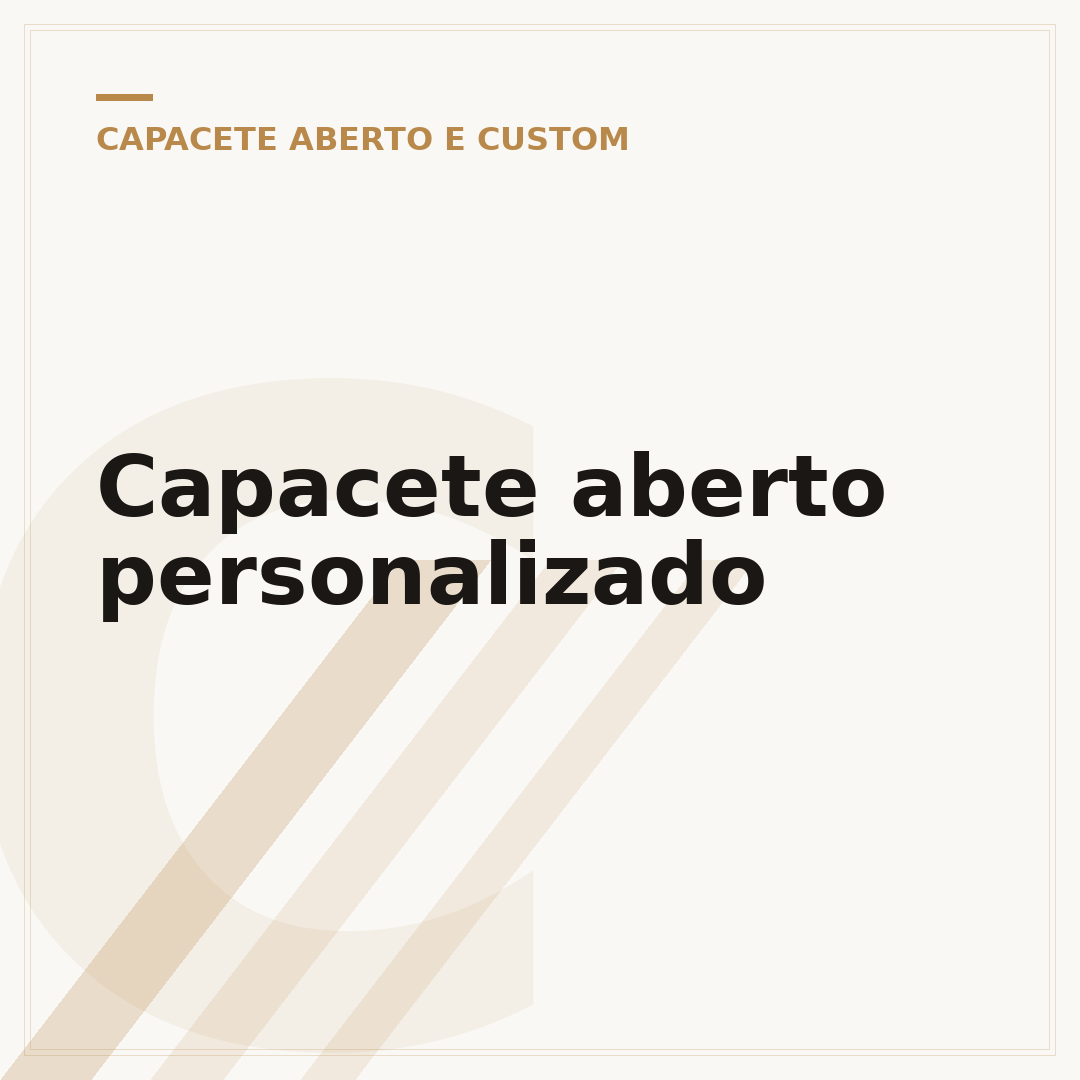 Capacete aberto personalizado