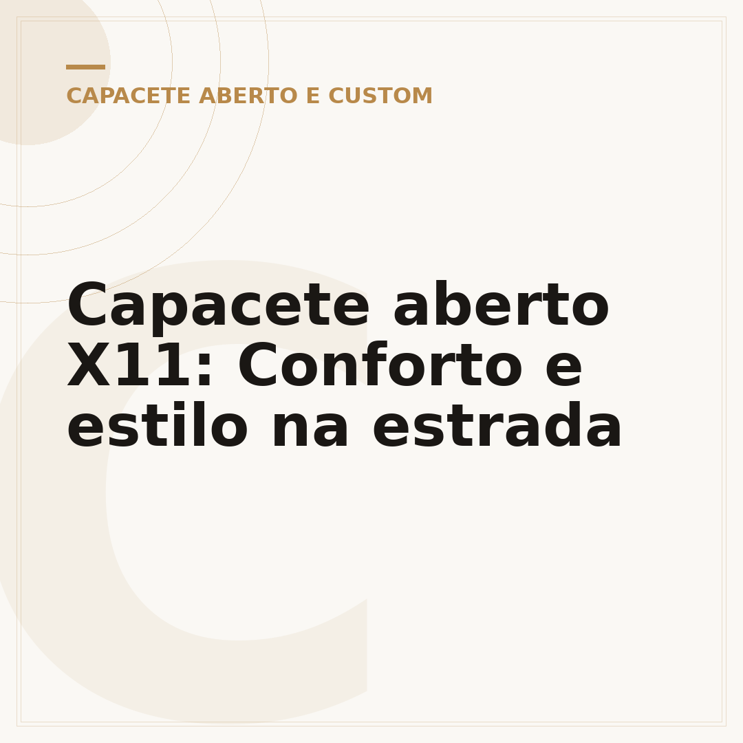 Capacete aberto X11: Conforto e estilo na estrada