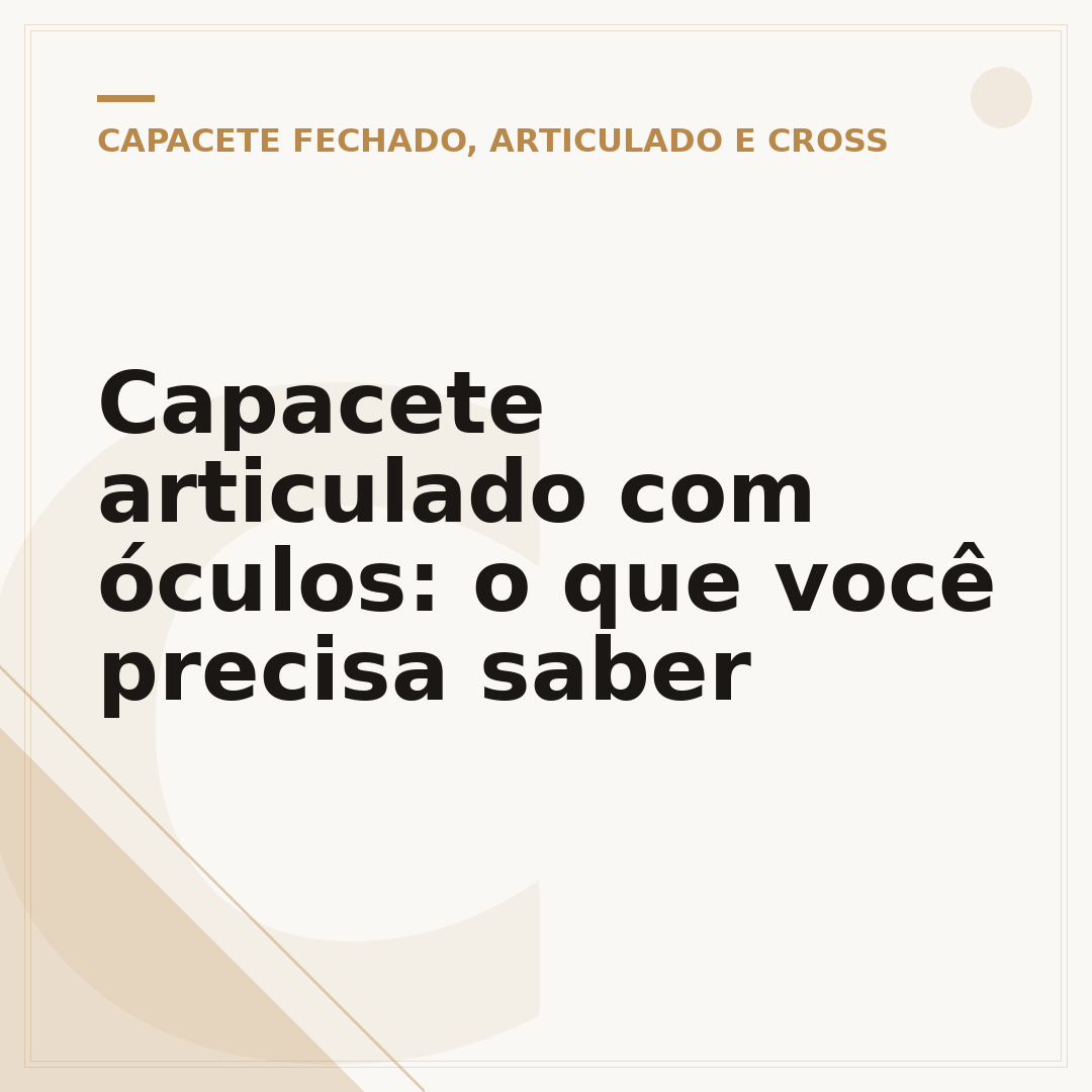 Capacete articulado com óculos: o que você precisa saber