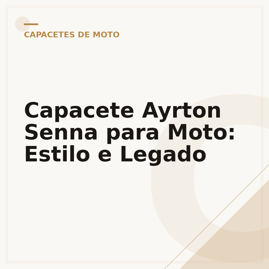 Capacete Ayrton Senna para Moto: Estilo e Legado