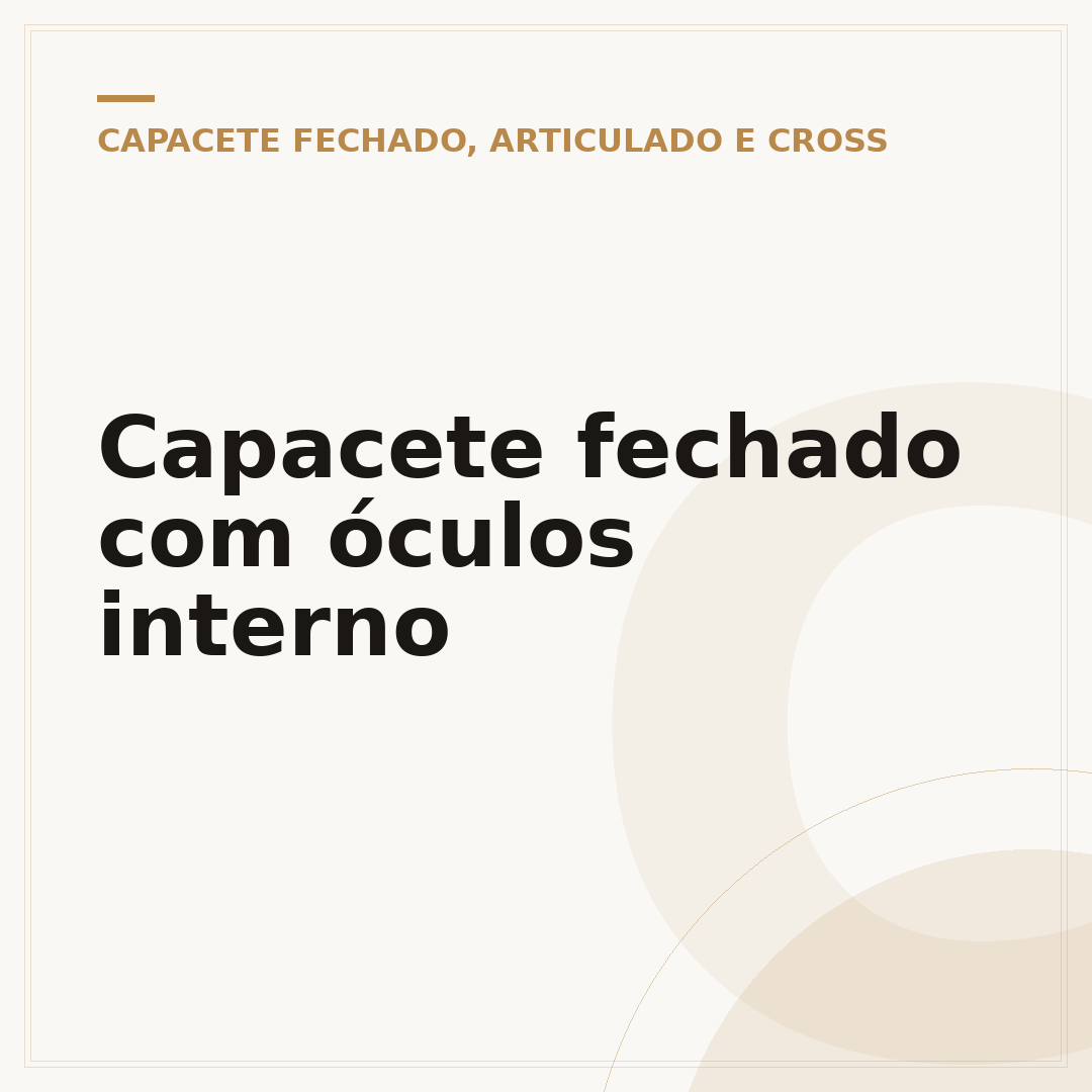 Capacete fechado com óculos interno