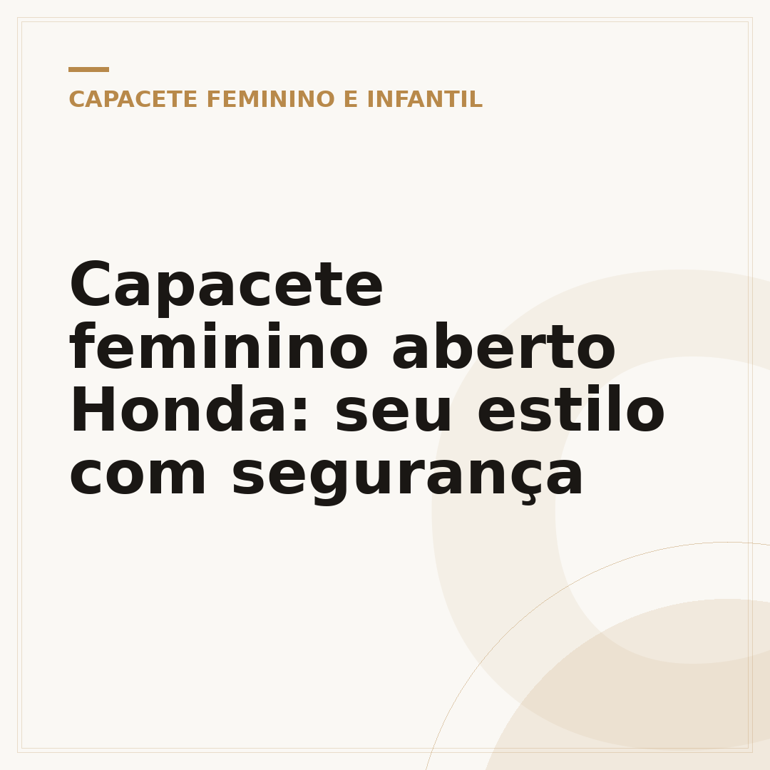 Capacete feminino aberto Honda: seu estilo com segurança