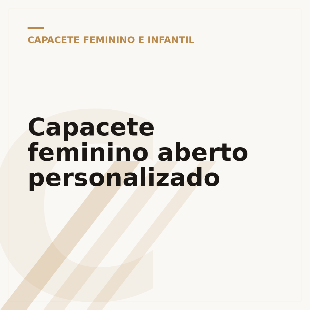 Capacete feminino aberto personalizado
