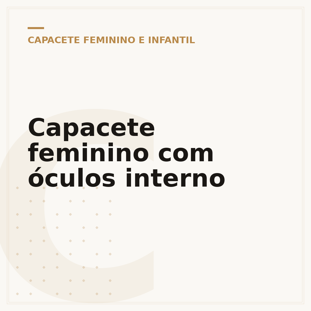 Capacete feminino com óculos interno