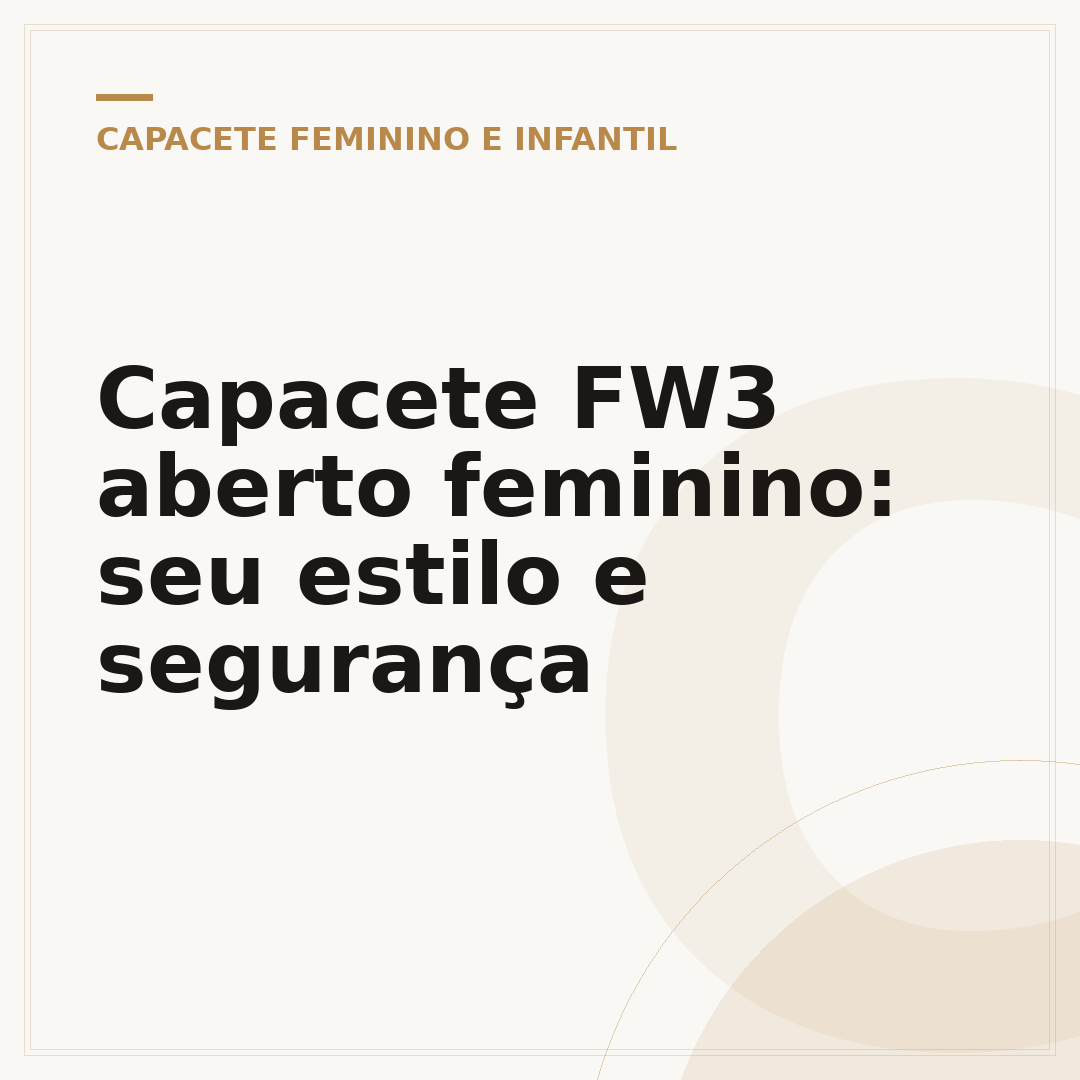 Capacete FW3 aberto feminino: seu estilo e segurança