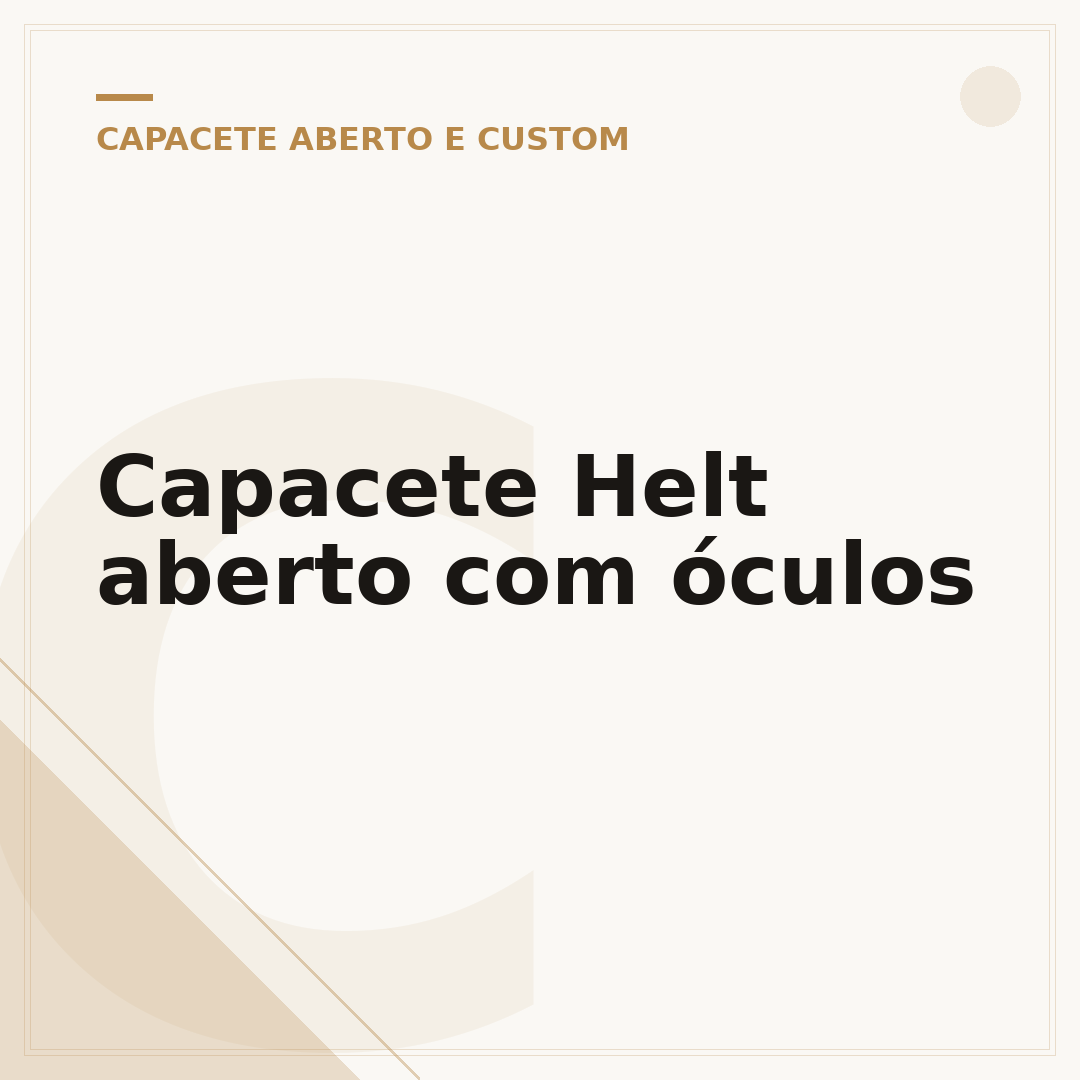 Capacete Helt aberto com óculos