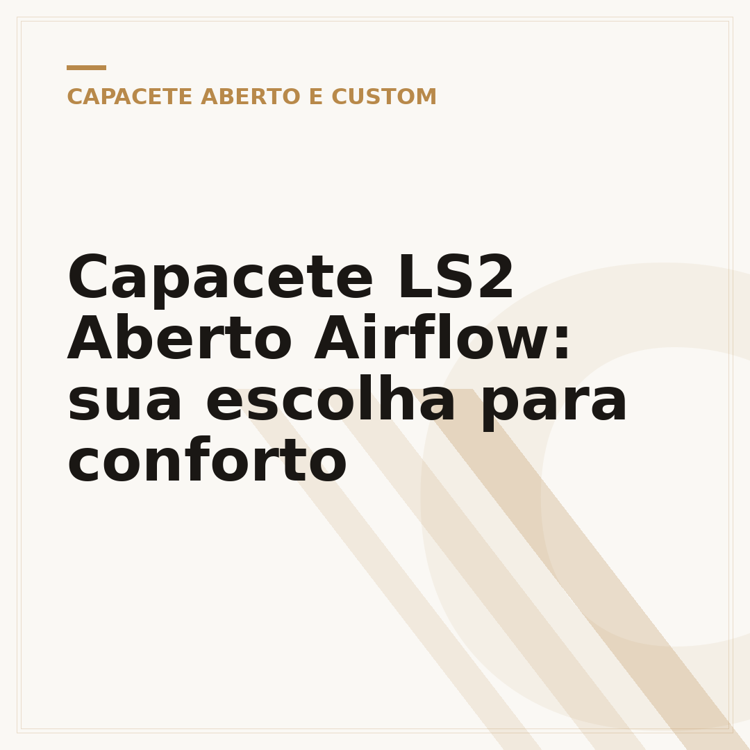 Capacete LS2 Aberto Airflow: sua escolha para conforto