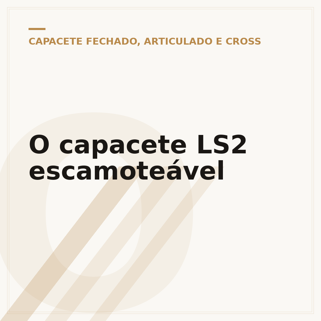 O capacete LS2 escamoteável