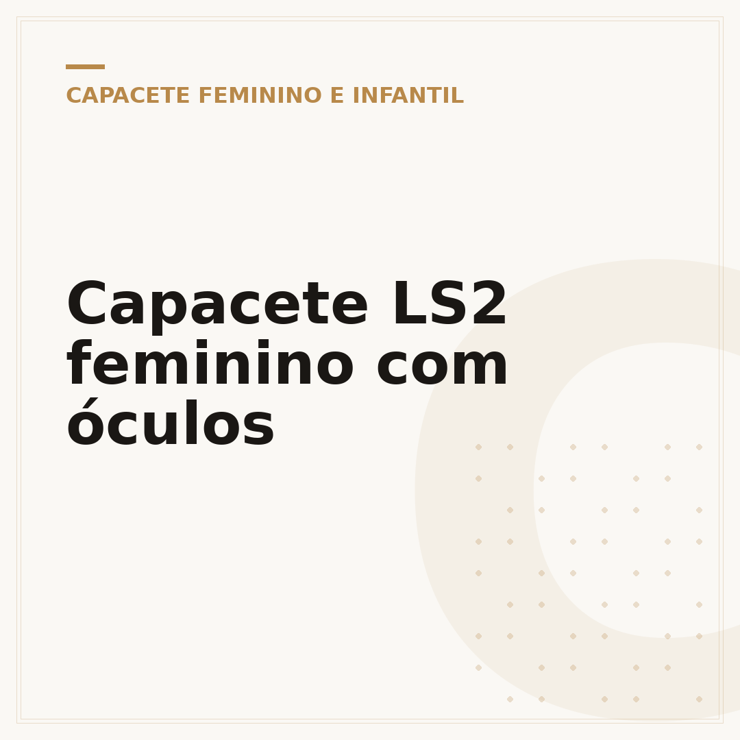 Capacete LS2 feminino com óculos