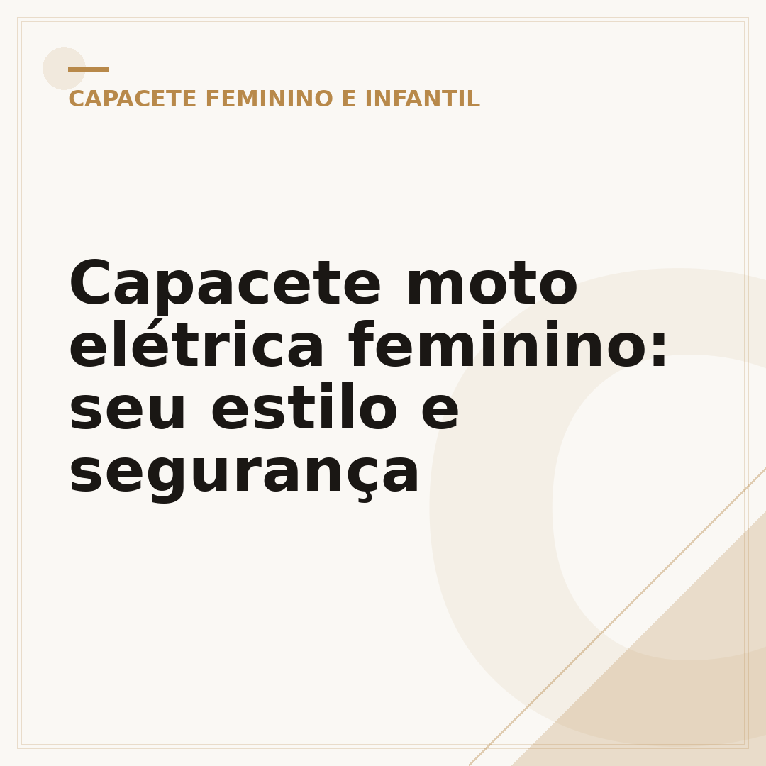 Capacete moto elétrica feminino: seu estilo e segurança